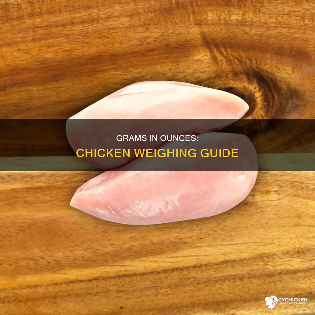 how many grams are in 6 ounces of chicken