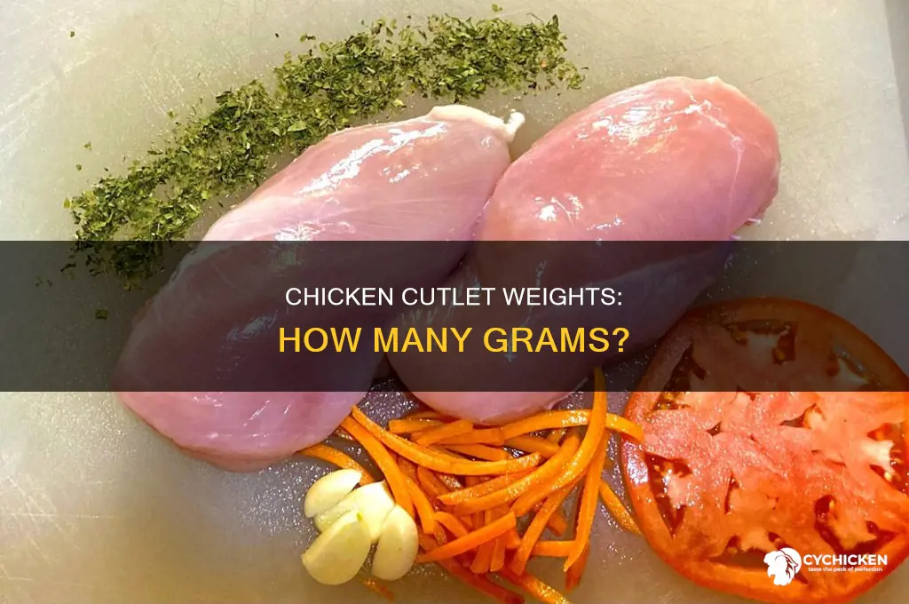how many grams are in a chicken cutlet