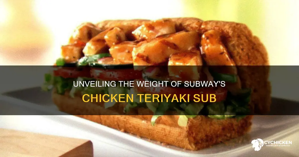 how many grams are in a subway chicken teriyaki sub