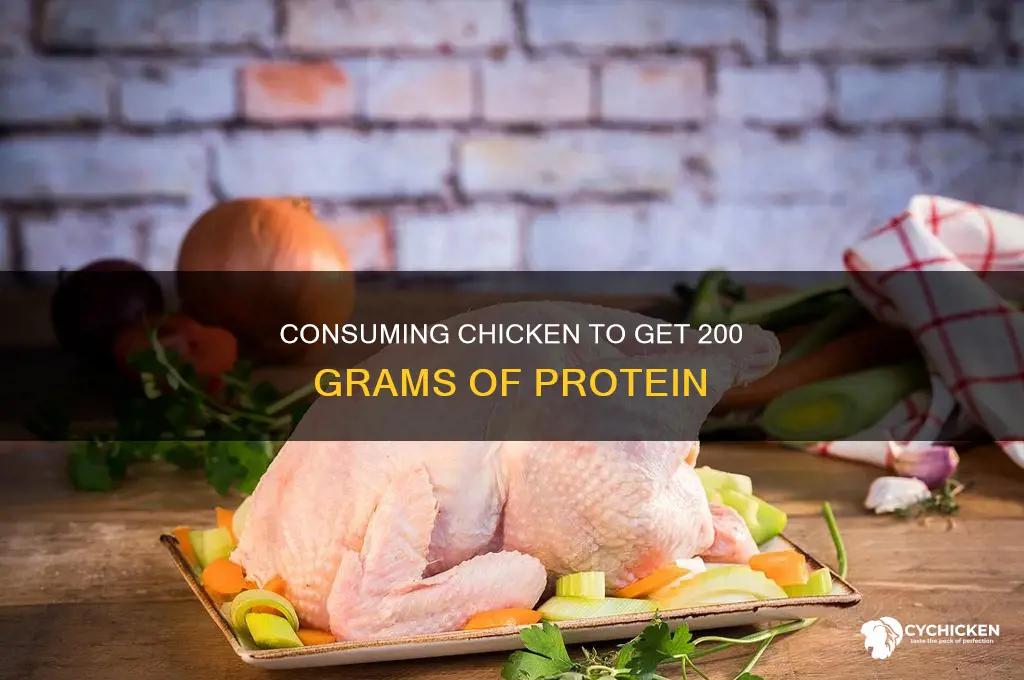 how many grams chicken is 200 gram protein