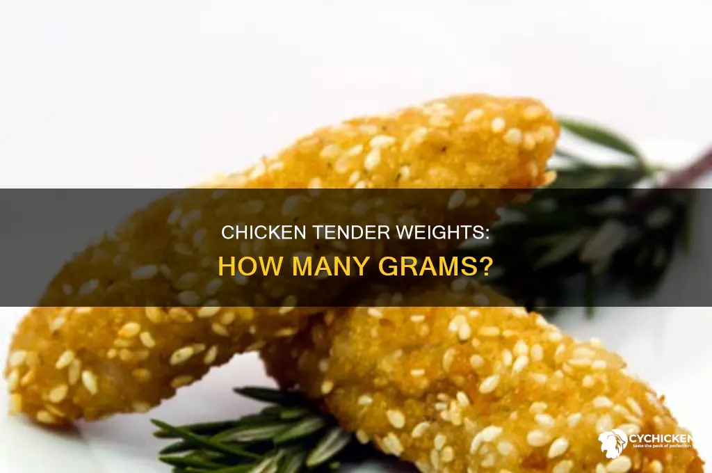 how many grams does a chicken tender weigh
