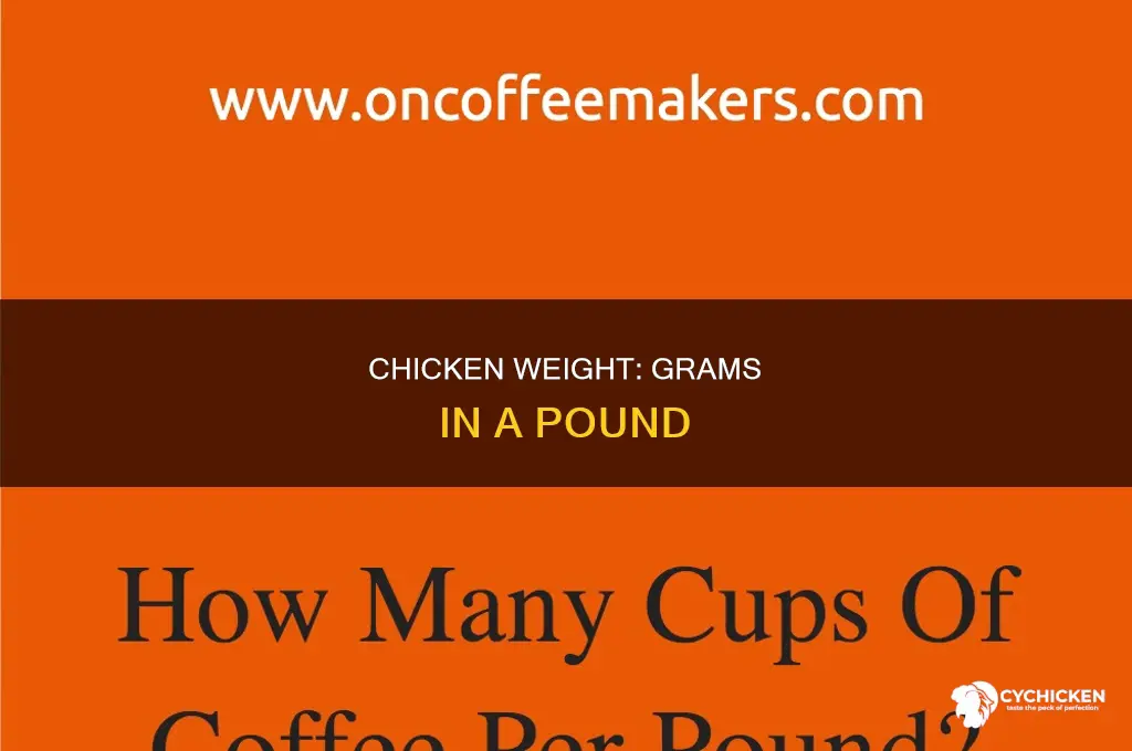 how many grams in 1 lb of chicken