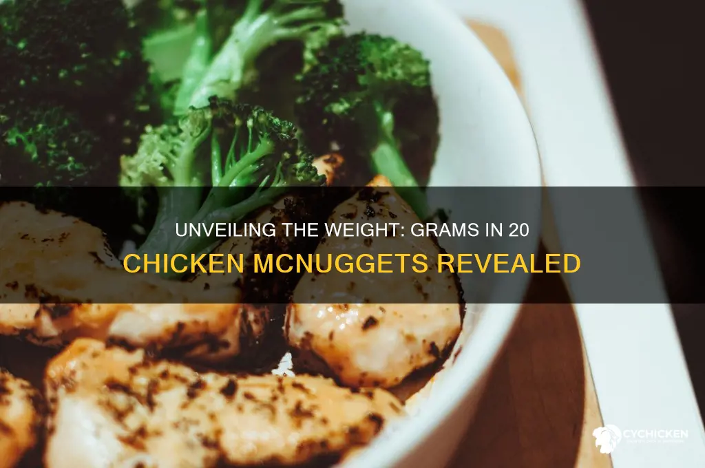 how many grams in 20 chicken mcnuggets