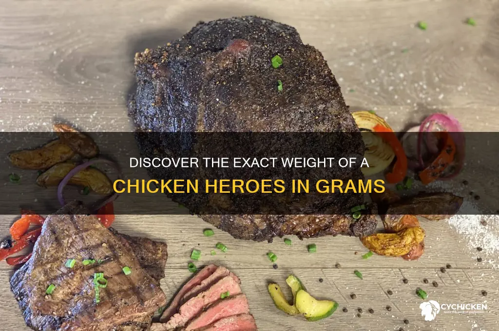 how many grams in a chicken heroes