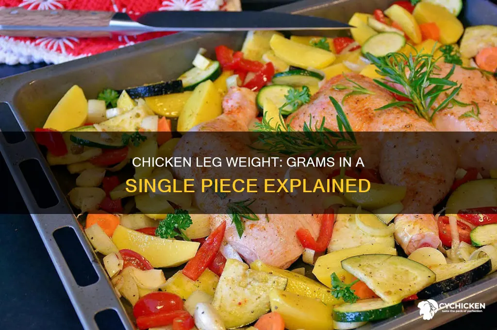 how many grams in a chicken leg