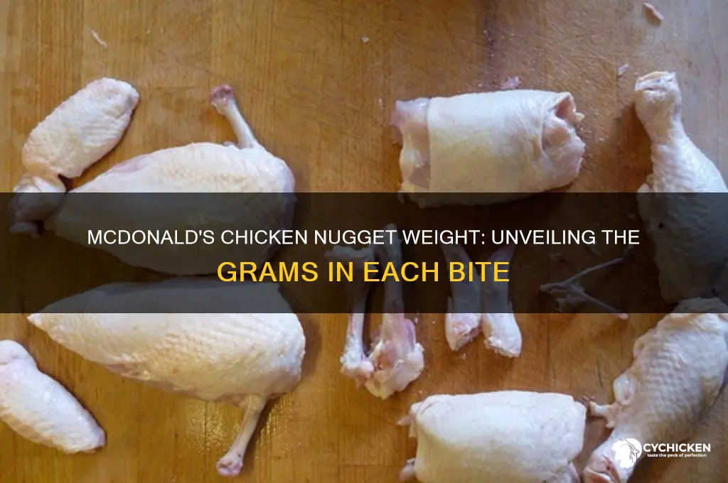 how many grams in a mcdonald
