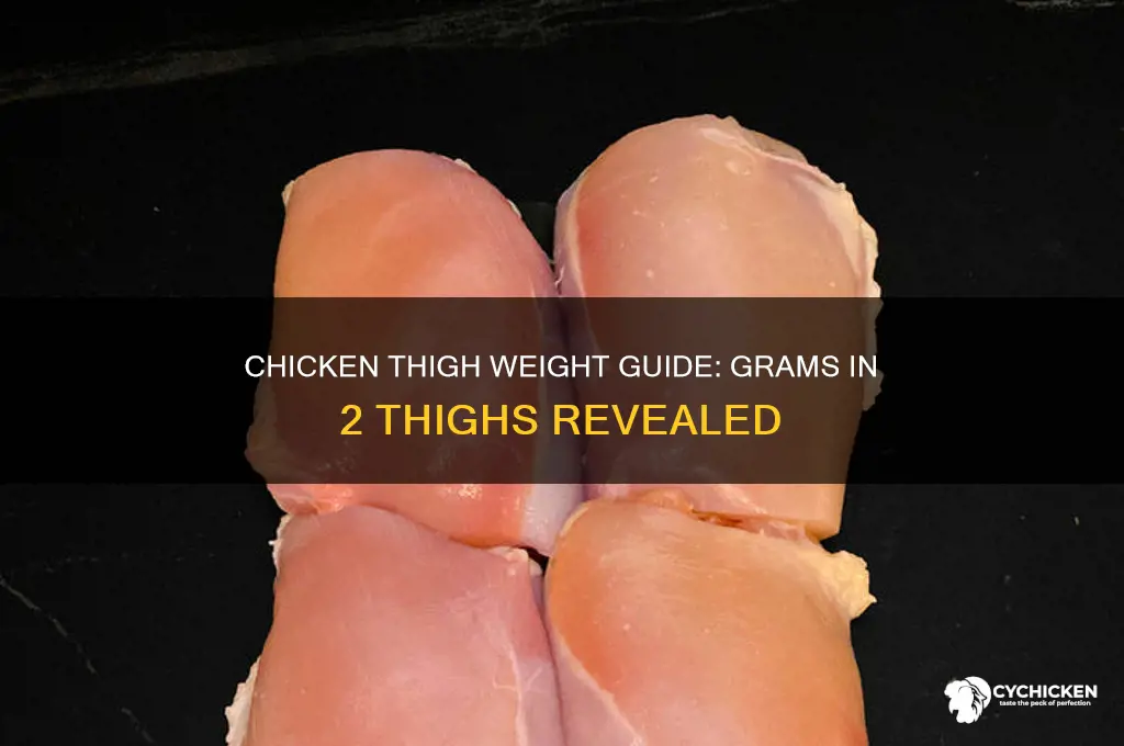 how many grams is 2 chicken thighs