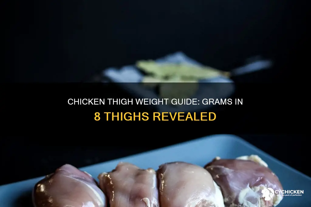 how many grams is 8 chicken thighs