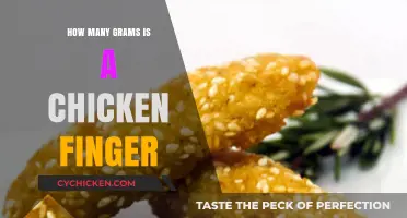 Chicken Finger Weight: How Many Grams in a Single Piece?
