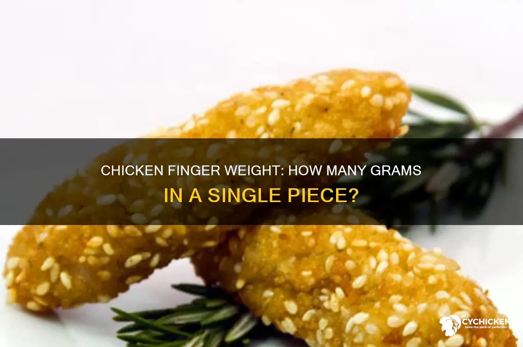 how many grams is a chicken finger