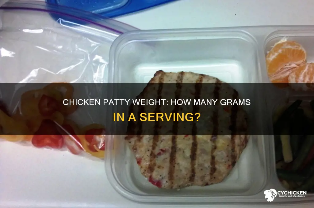 how many grams is a chicken patty