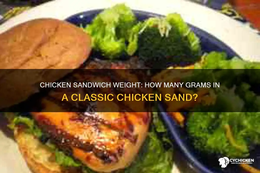 how many grams is a chicken sand