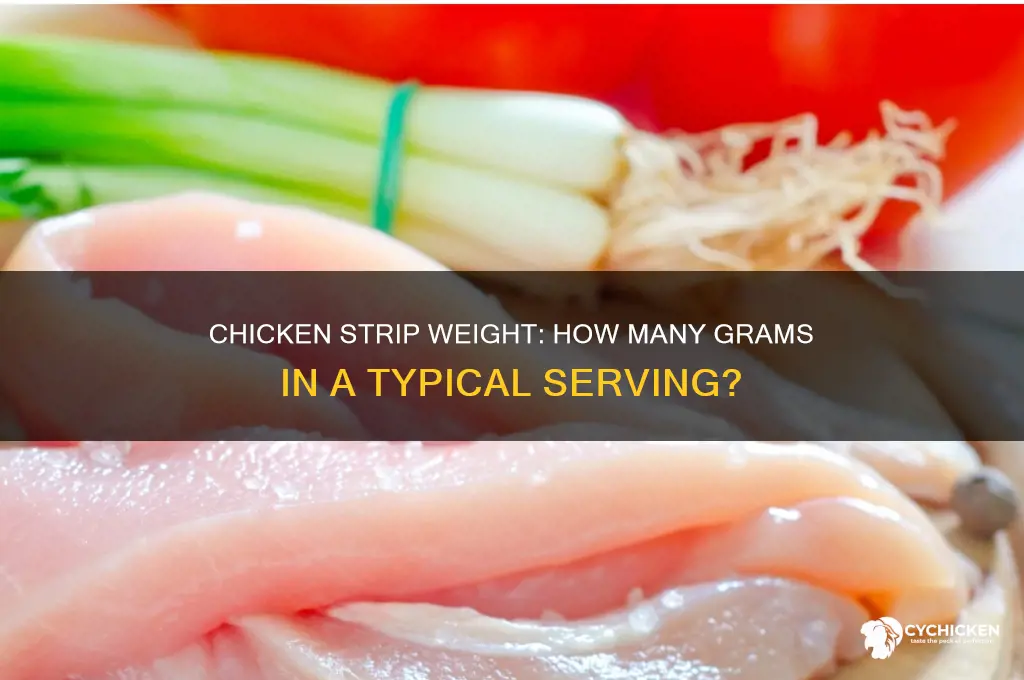 how many grams is a chicken strip