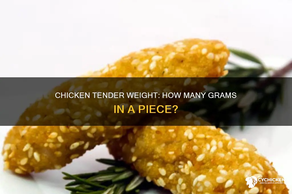 how many grams is a chicken tender