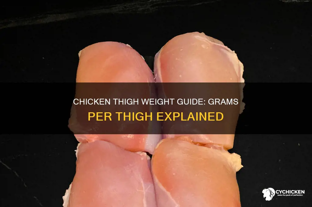 how many grams is a chicken thigh