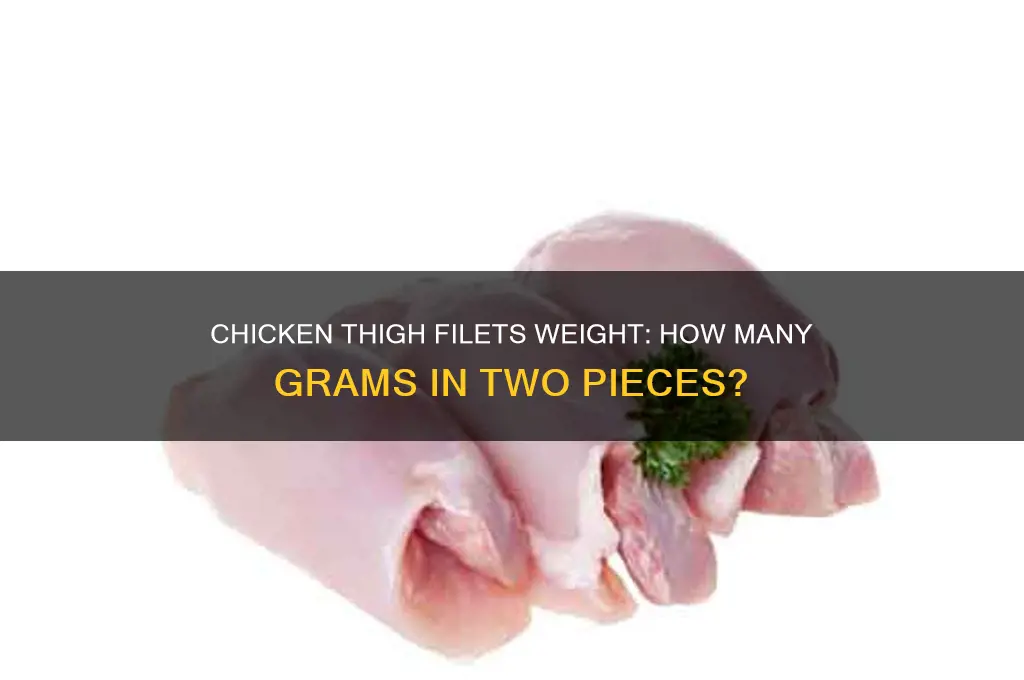 how many grams is two chicken thigh filets