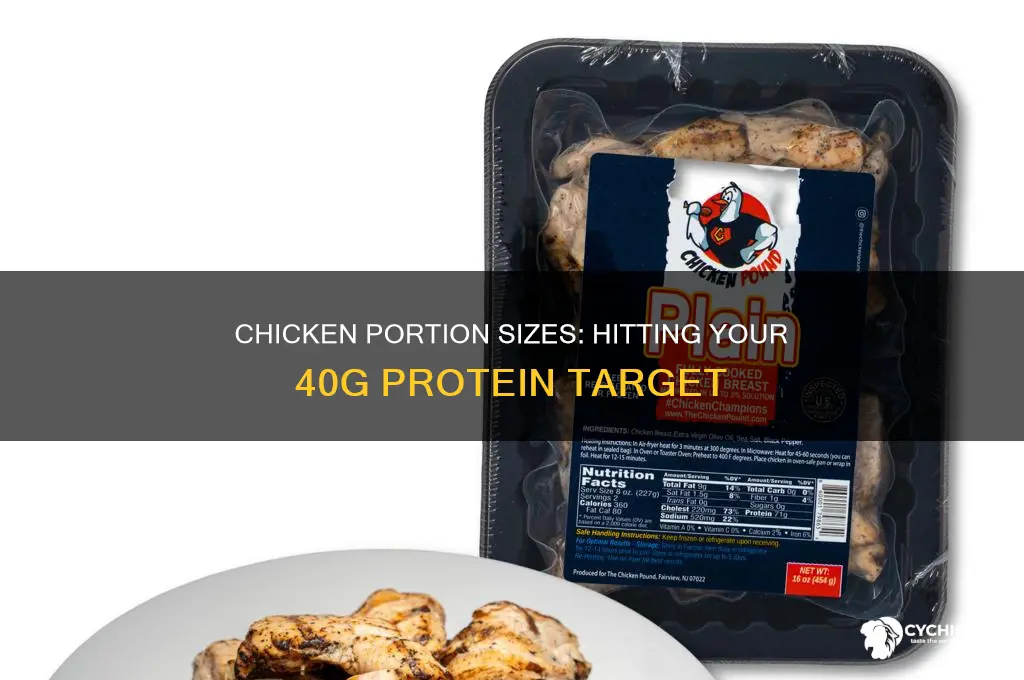 how many grams of chicken for 40g protein