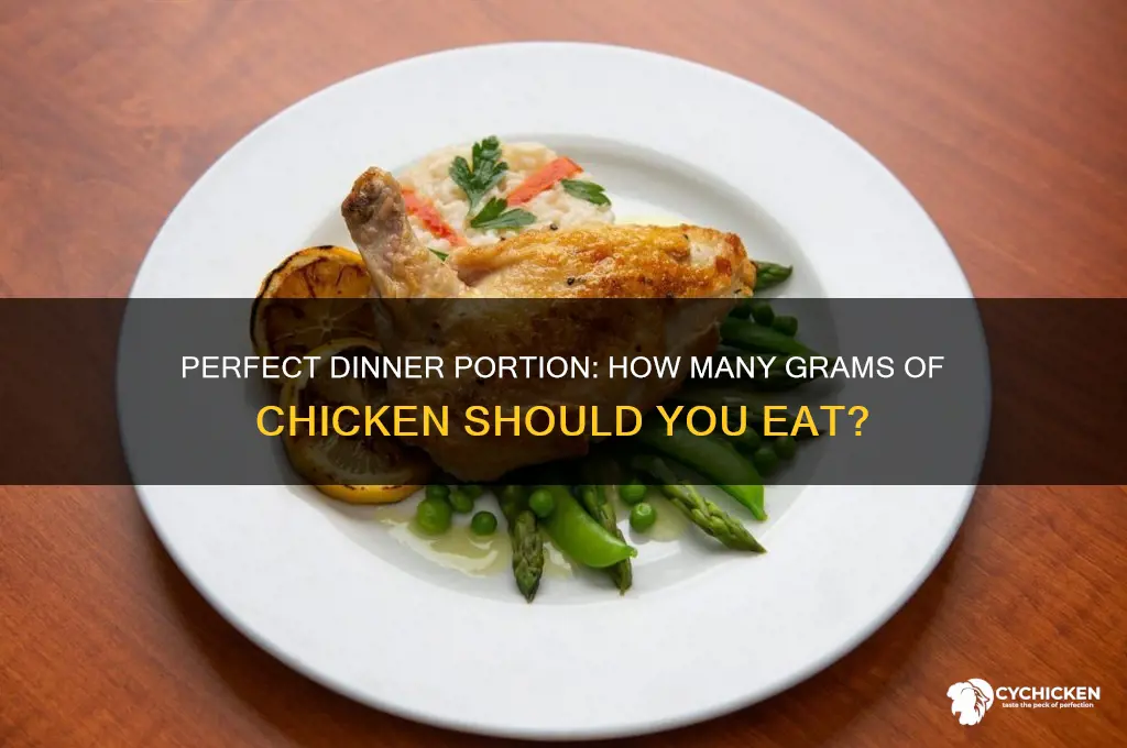how many grams of chicken for dinner