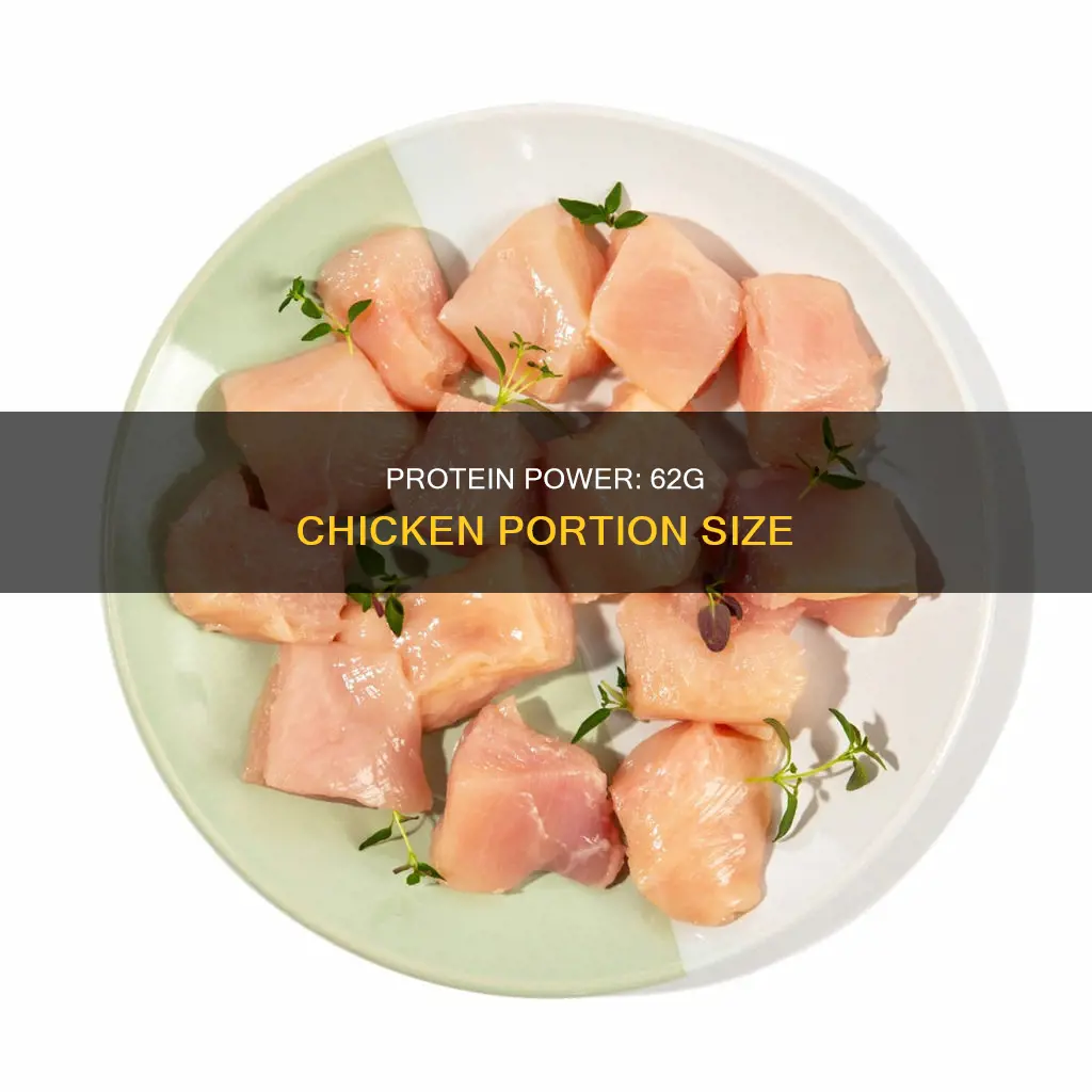 how many grams of chicken is 62g o fprotein