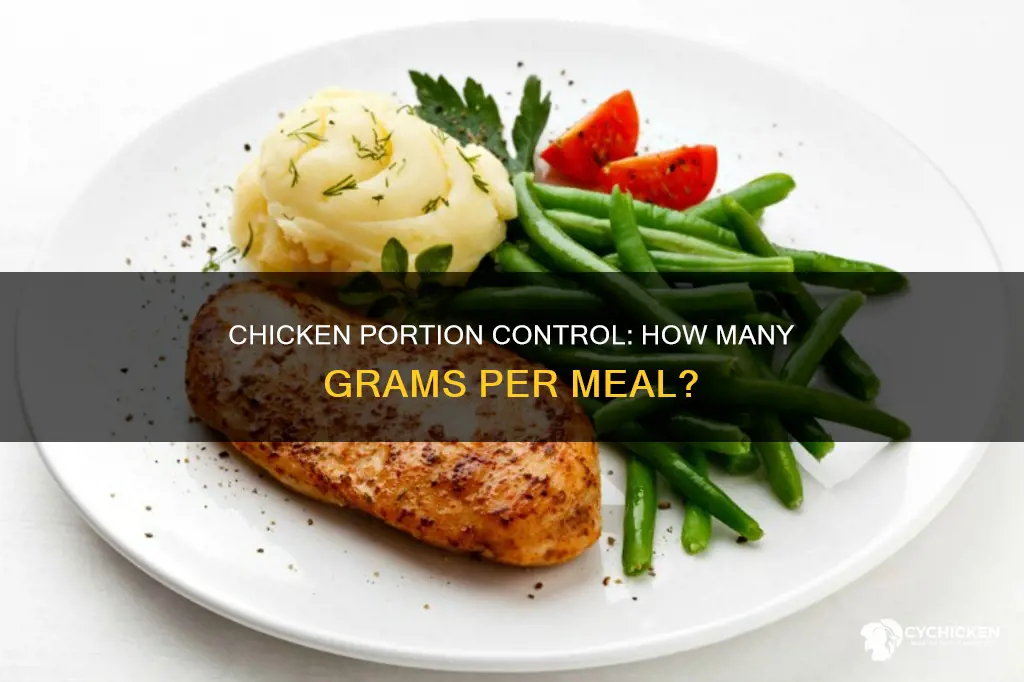 how many grams of chicken should a meal be
