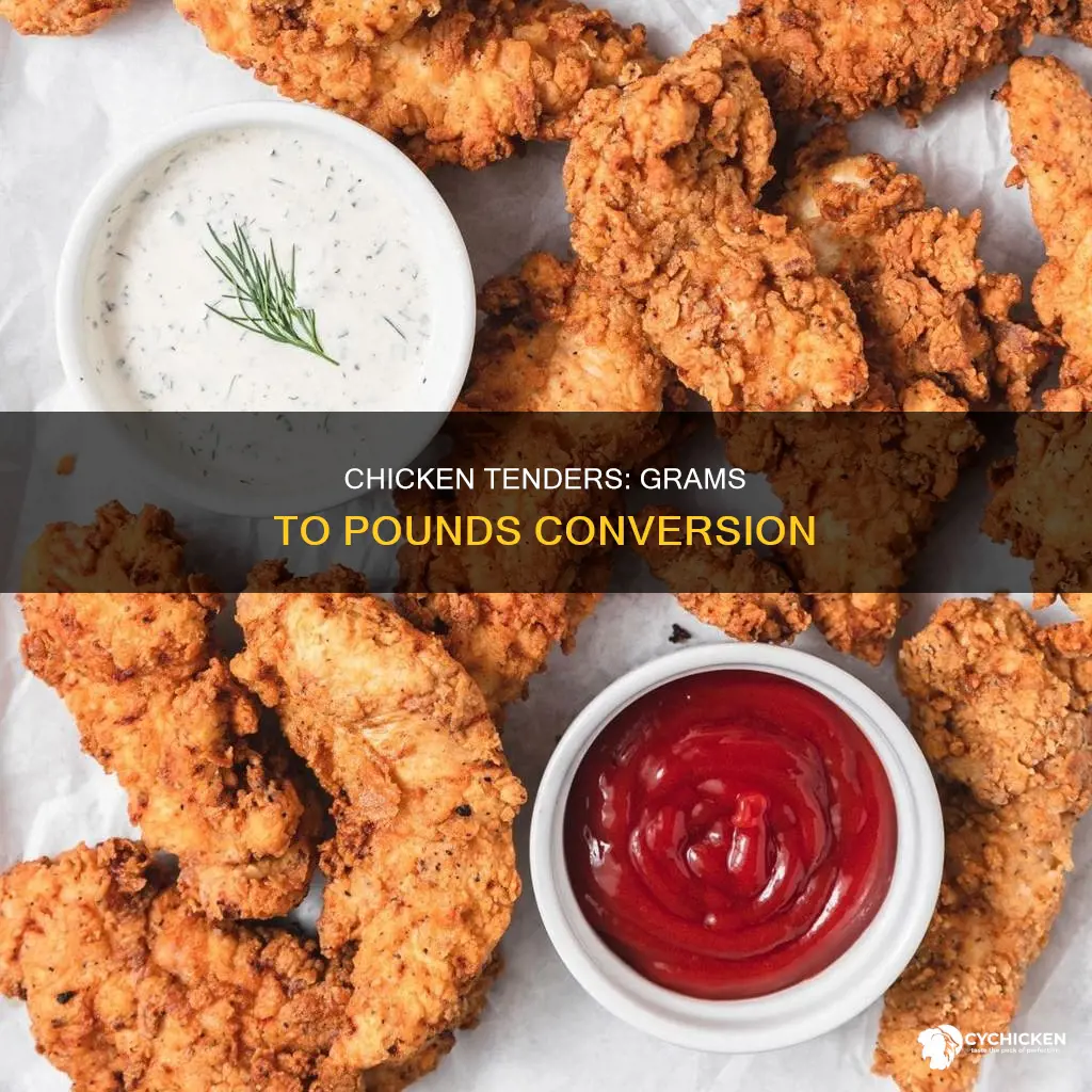 how many grams of chicken tenders in a pound