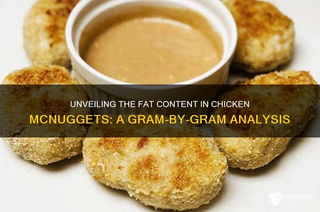 how many grams of fat chicken mcnuggets