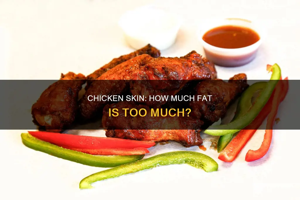 how many grams of fat is in chicken skin
