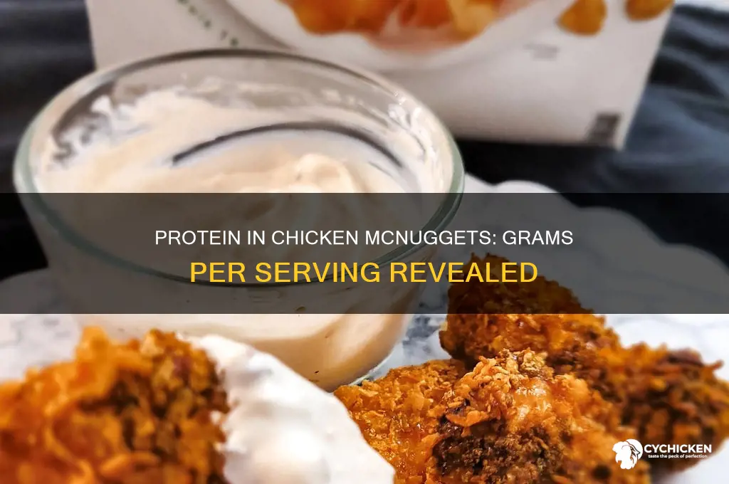 how many grams of protein chicken mcnuggets
