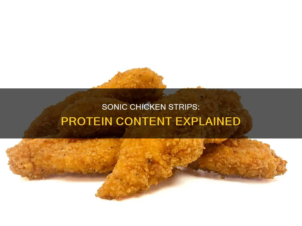 how many grams of protein in 3 sonic chicken strips