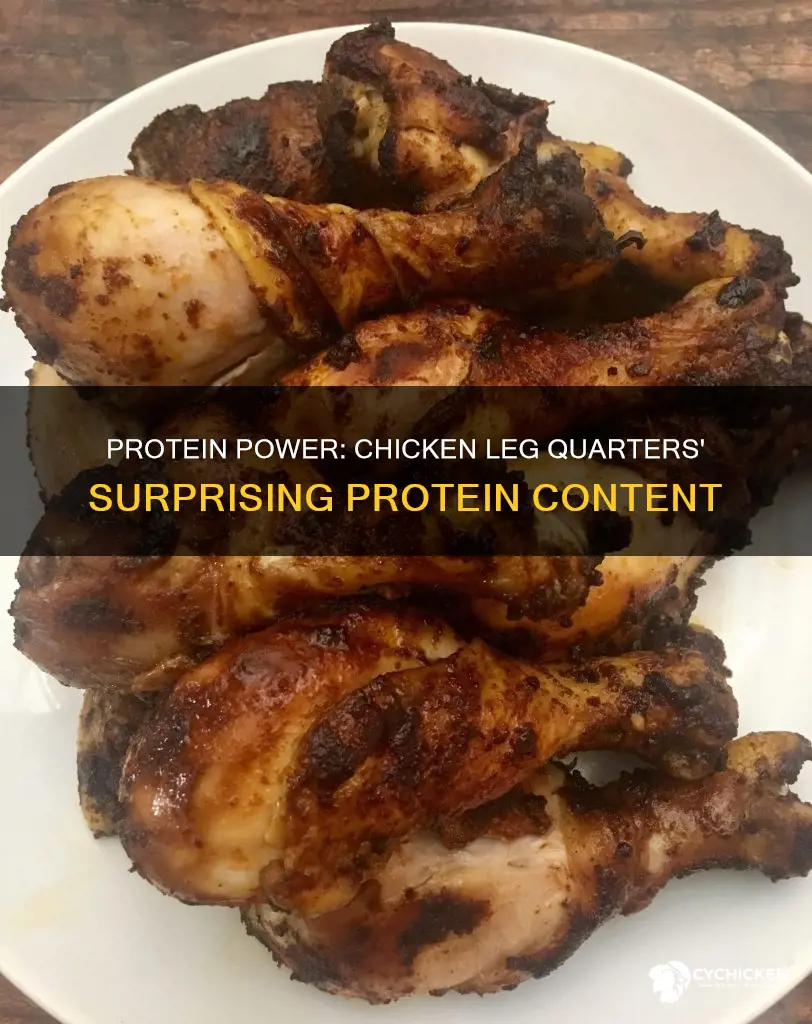how many grams of protein in a chicken leg quarter