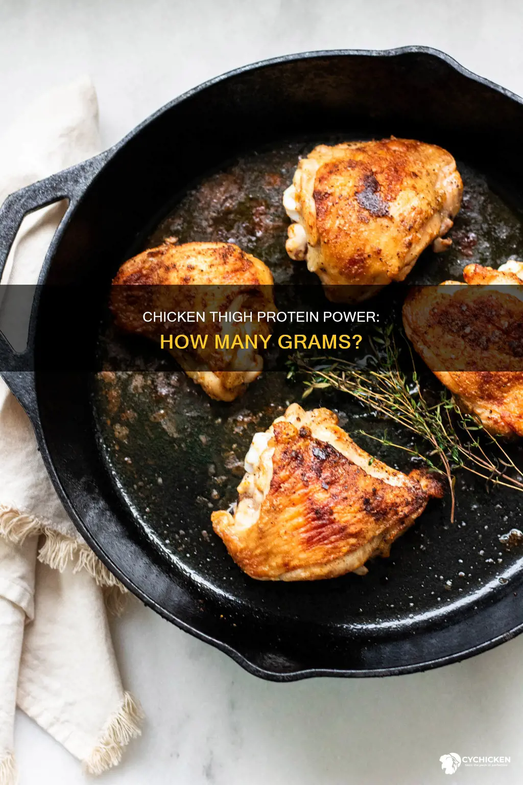 how many grams of protein in a chicken thi