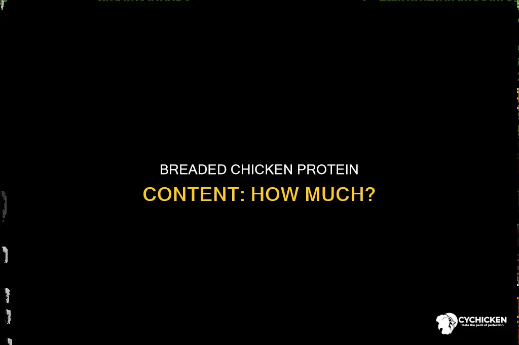 how many grams of protein in breaded chicken