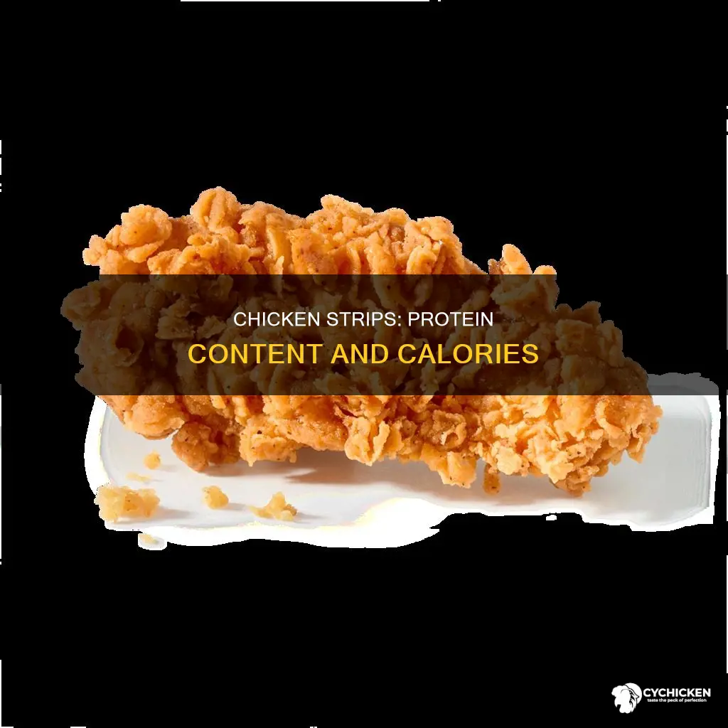 how many grams of protein is 3 chicken strips