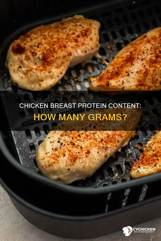 how many grams of protien are in a chicken brest