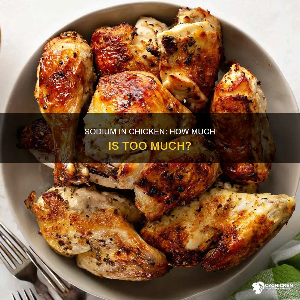 how many grams of sodium in a whle chicken