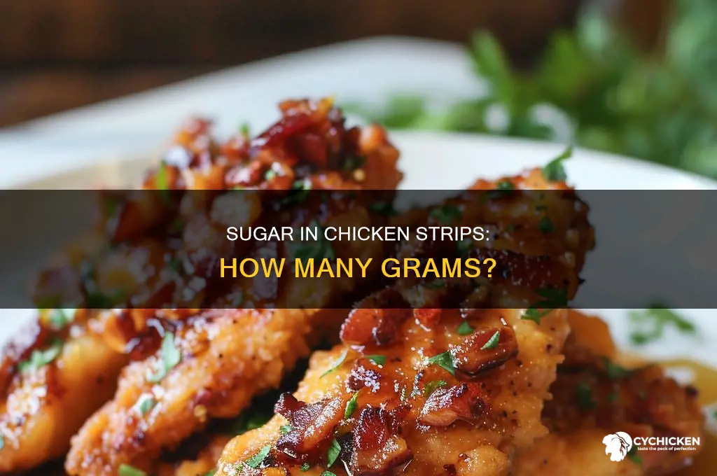 how many grams of sugar in chicken strips
