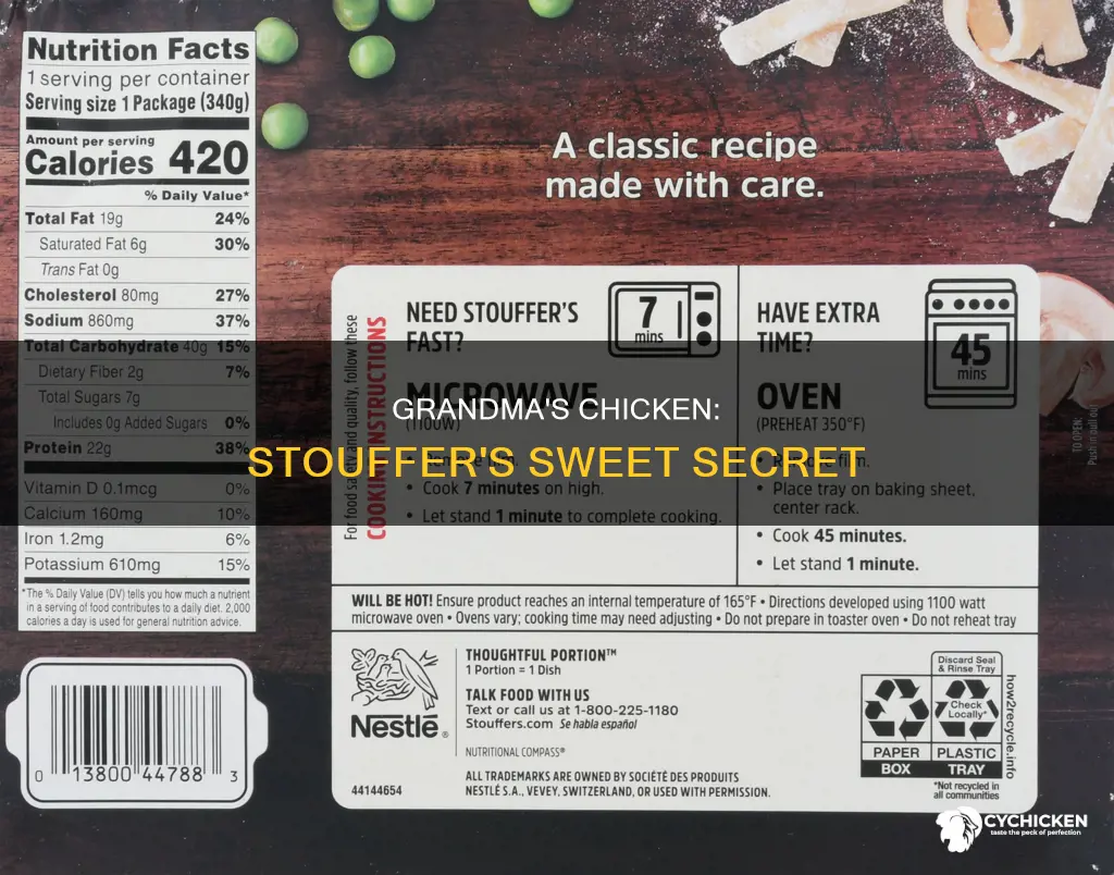 how many grams of sugar in grandmas chicken by stouffers