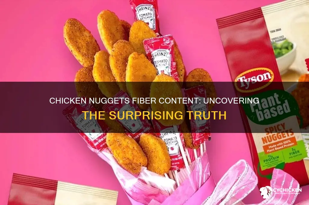 how many grmas of fiber is in chicken nuggets