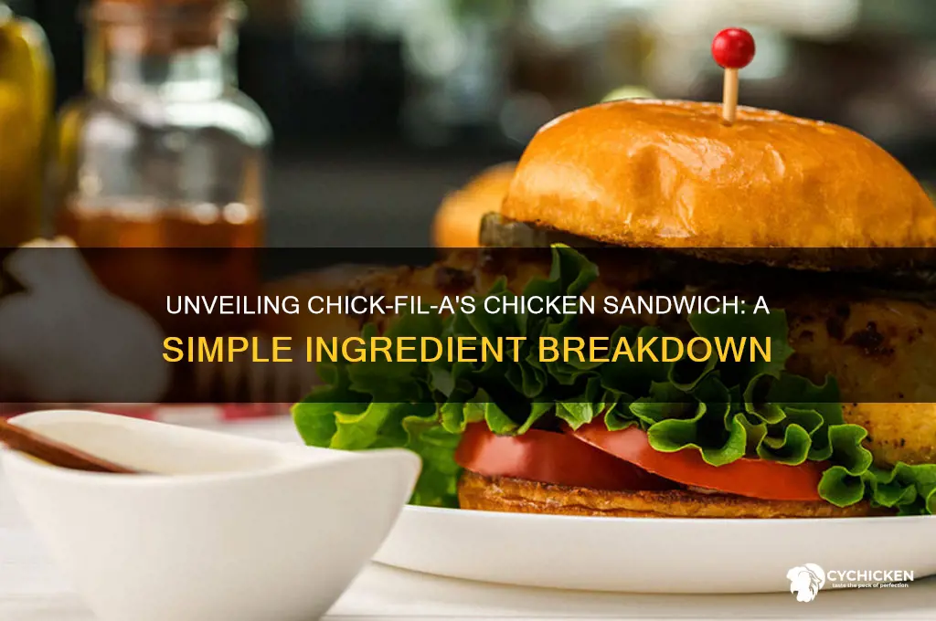 how many ingredients are in chick fil a chicken sandwich