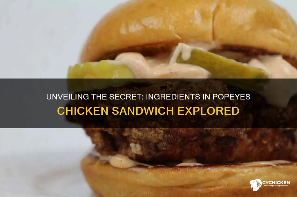 how many ingredients in popeyes chicken sandwich