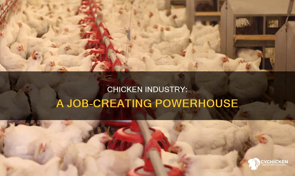 how many jobs have been created due to chicken industry