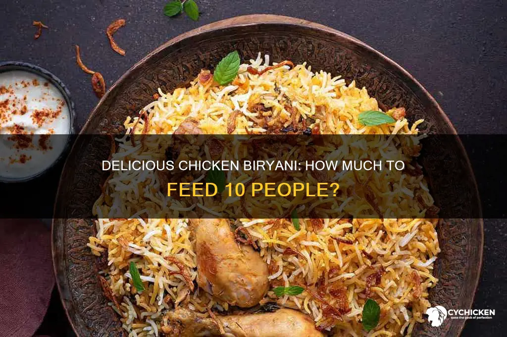 how many kg chicken biryani for 10 person
