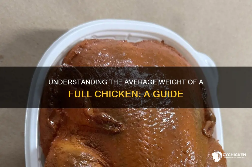how many kg is a full chicken