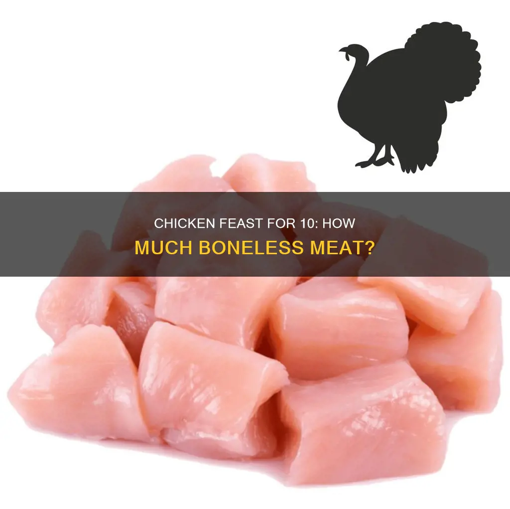 how many kg of boneless chicken for 10 adults