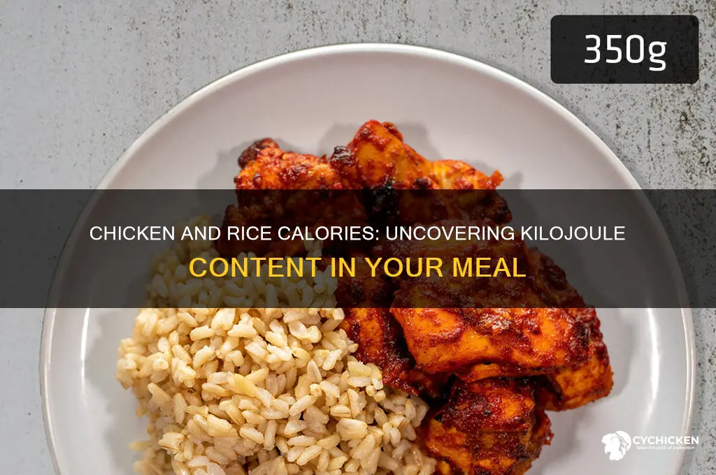 how many kilojoules in chicken and rice