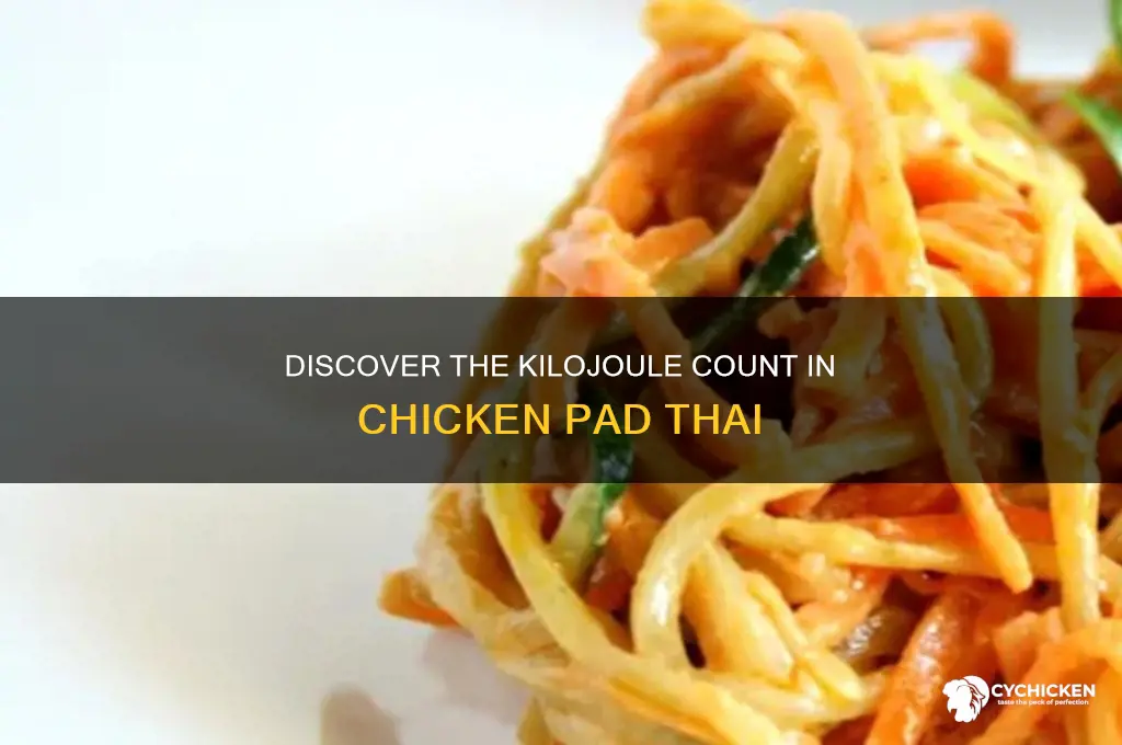 how many kilojoules in chicken pad thai