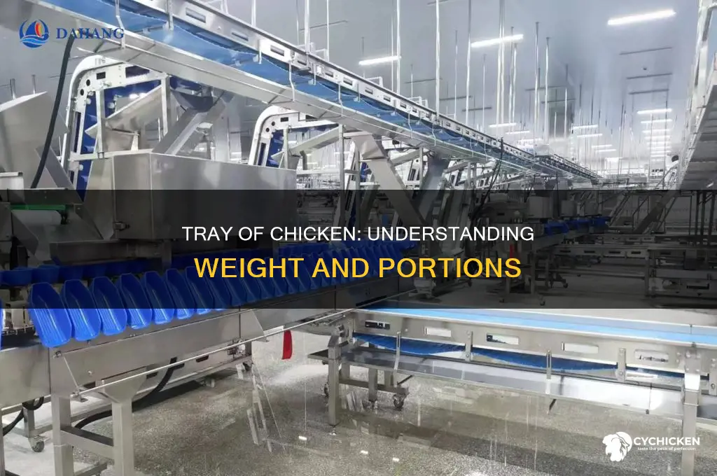 how many lbs in 1 tray of chicken