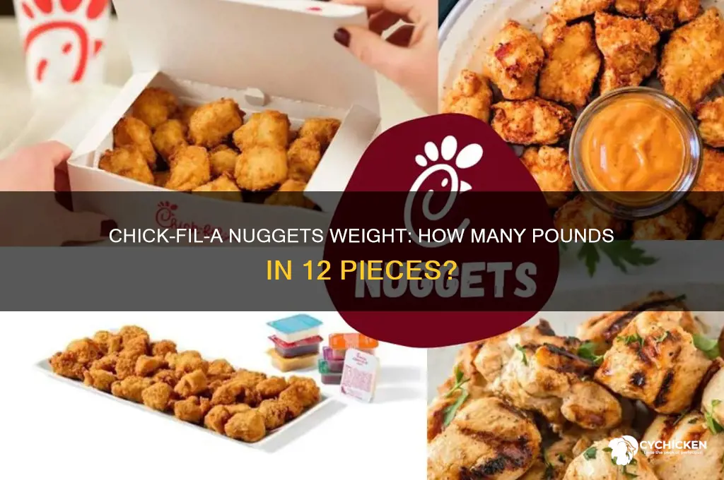 how many lbs in 12 piece chick fil a nuggets