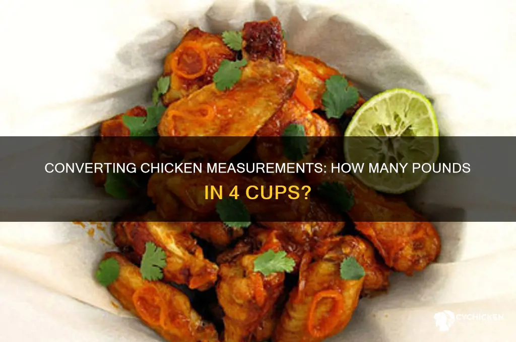 how many lbs is 4 c chicken