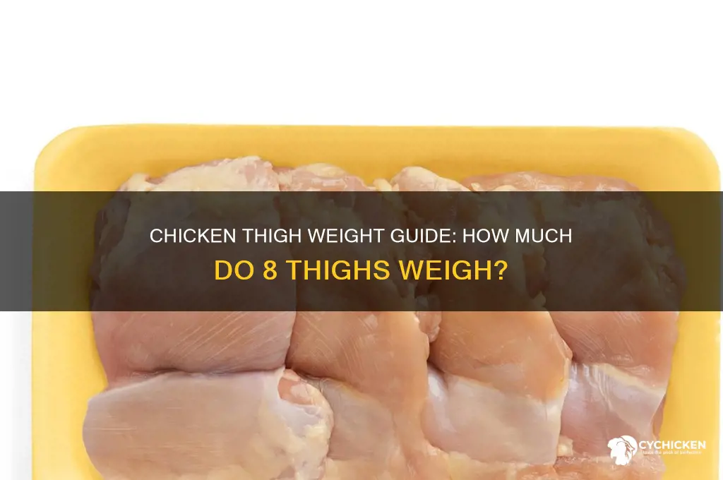 how many lbs is 8 chicken thighs